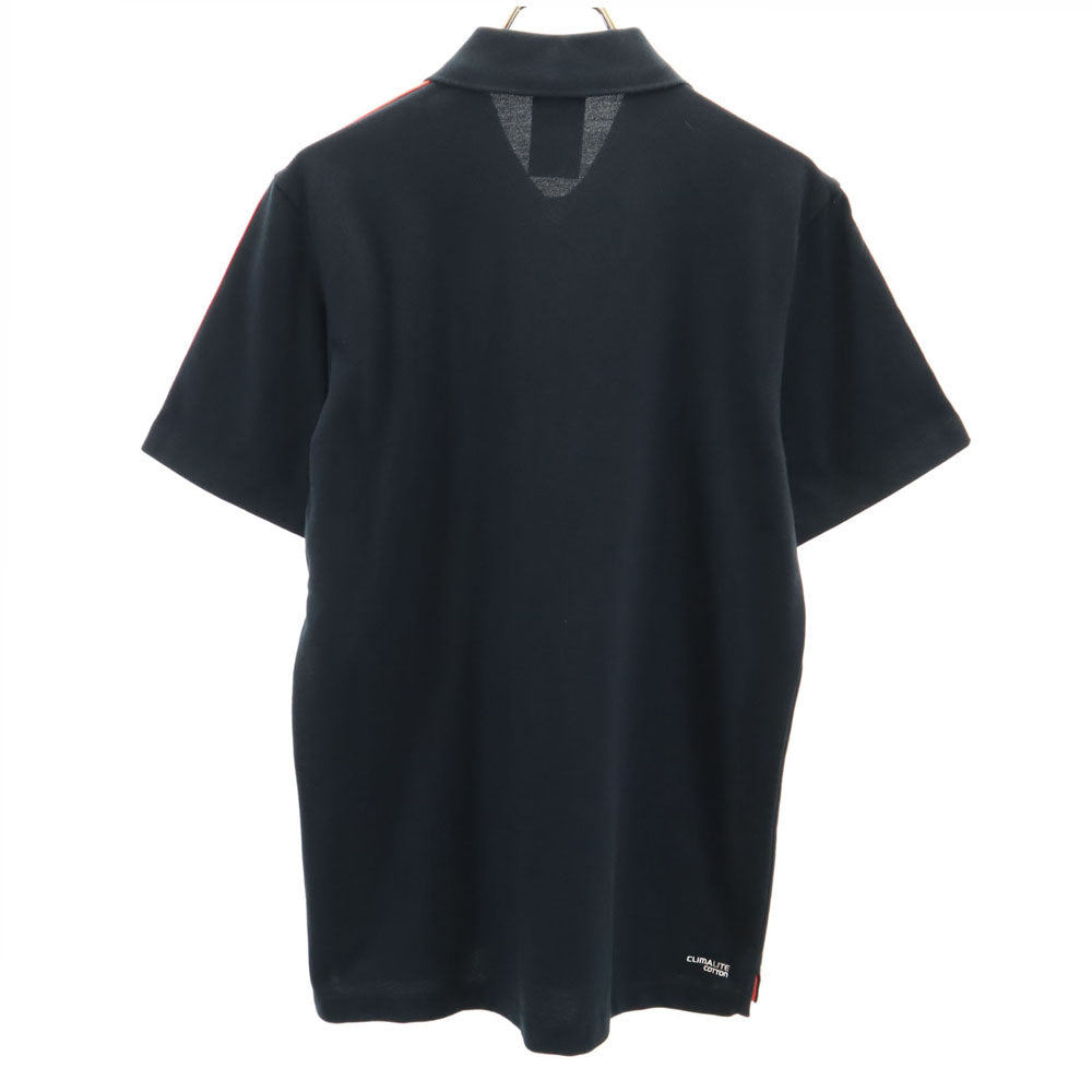 アディダス 半袖 ポロシャツ O ブラック adidas 鹿の子 メンズ