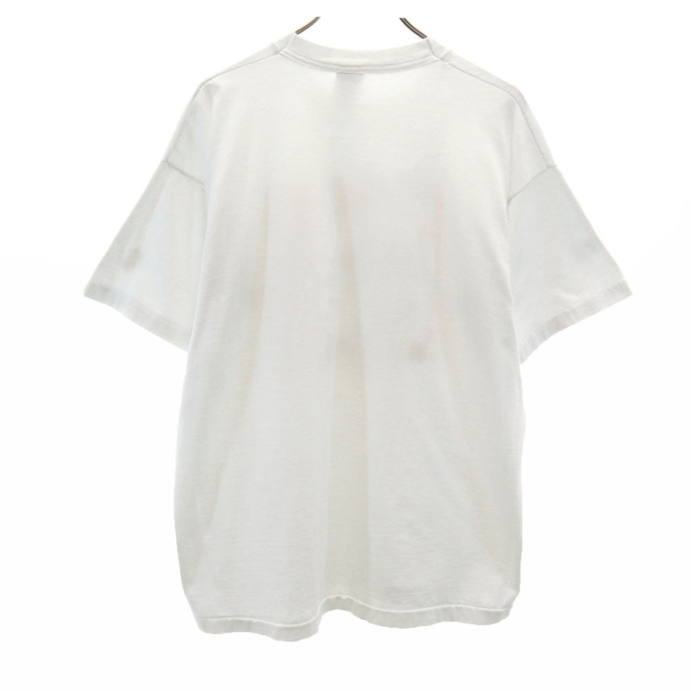 フルーツオブザルーム USA製 オールド ボウリング プリント 半袖 Tシャツ XL ホワイト FRUIT OF THE LOOM シングルステッチ メンズ