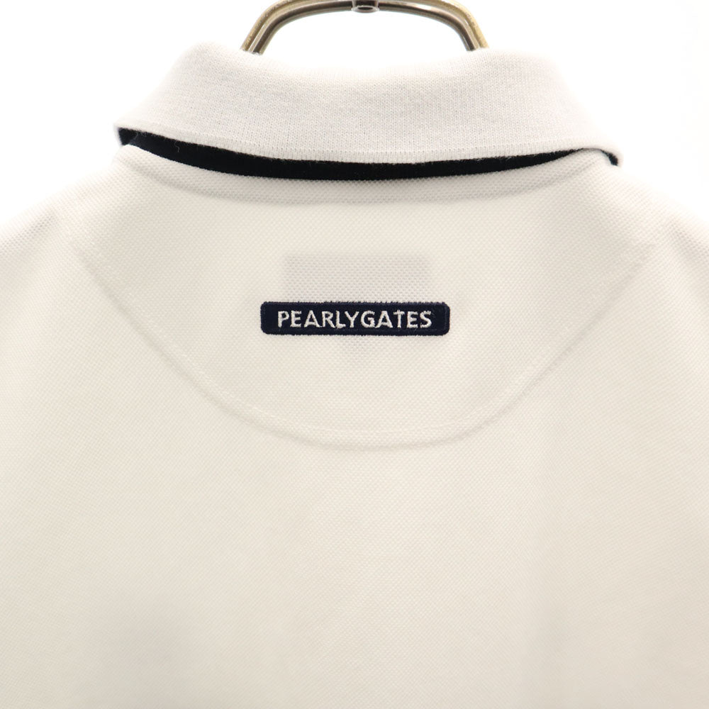 パーリーゲイツ 日本製 ゴルフ 半袖 ポロシャツ 1 ホワイト PEARLY GATES 鹿の子 レディース