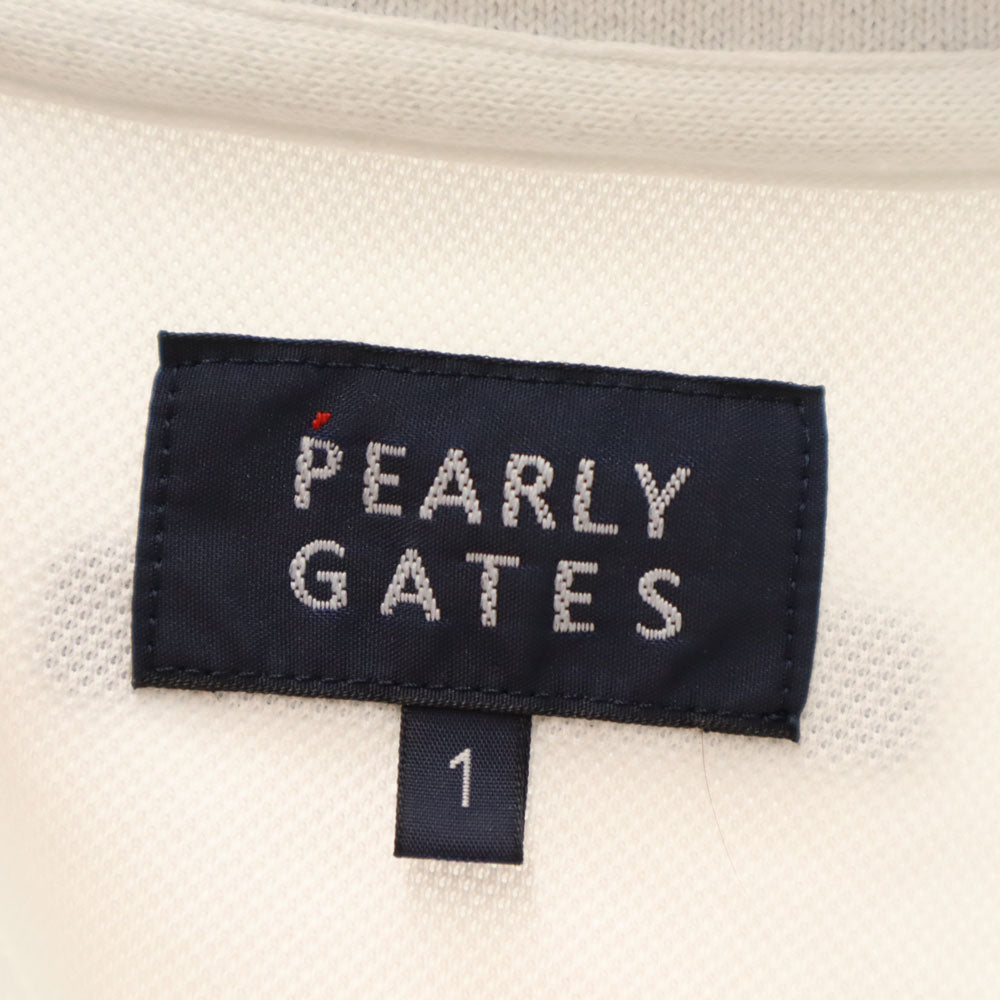 パーリーゲイツ 日本製 ゴルフ 半袖 ポロシャツ 1 ホワイト PEARLY GATES 鹿の子 レディース