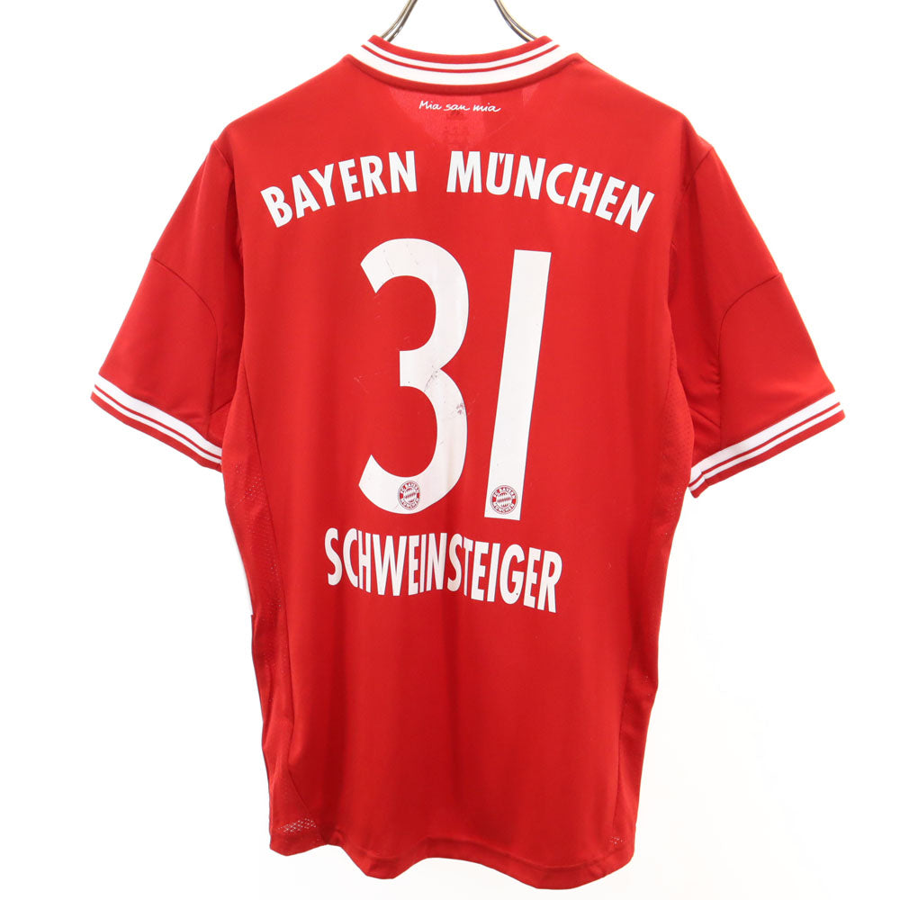 アディダス 未使用 バイエルンミュンヘン シュバインシュタイガー 31 サッカー 半袖 ユニフォーム 170 レッド adidas CLIMACOOL キッズ