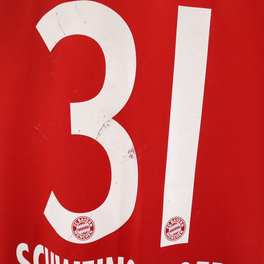 アディダス 未使用 バイエルンミュンヘン シュバインシュタイガー 31 サッカー 半袖 ユニフォーム 170 レッド adidas CLIMACOOL キッズ