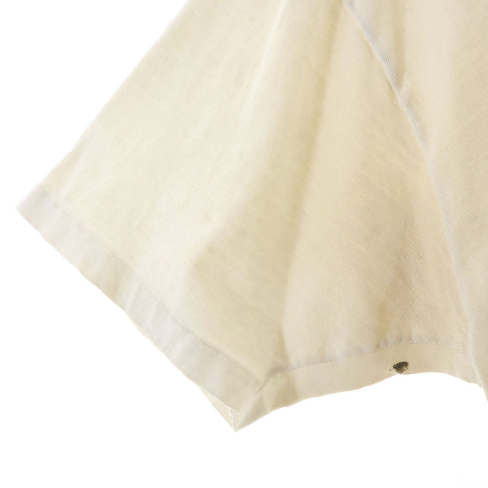 Hanes ヘインズ 80s 90s オールド バックプリント 半袖 シングルステッチ Tシャツ XL アイボリー系 BEETY-T アニマル サイ メンズ