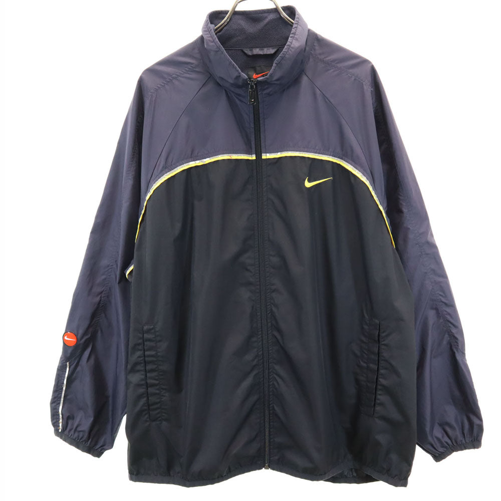 NIKE ナイキ 90s 00s オールド ウィンドブレーカー XL ネイビー×ベージュ ジャケット メンズ