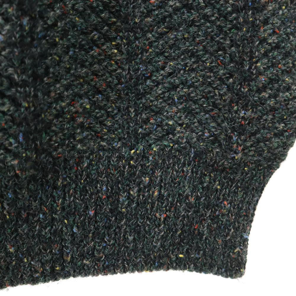 クリスチャンディオール ムッシュ 90s ウールブレンド オールド 長袖 セーター L 深緑 Christian Dior MONSIEUR ニット メランジ メンズ