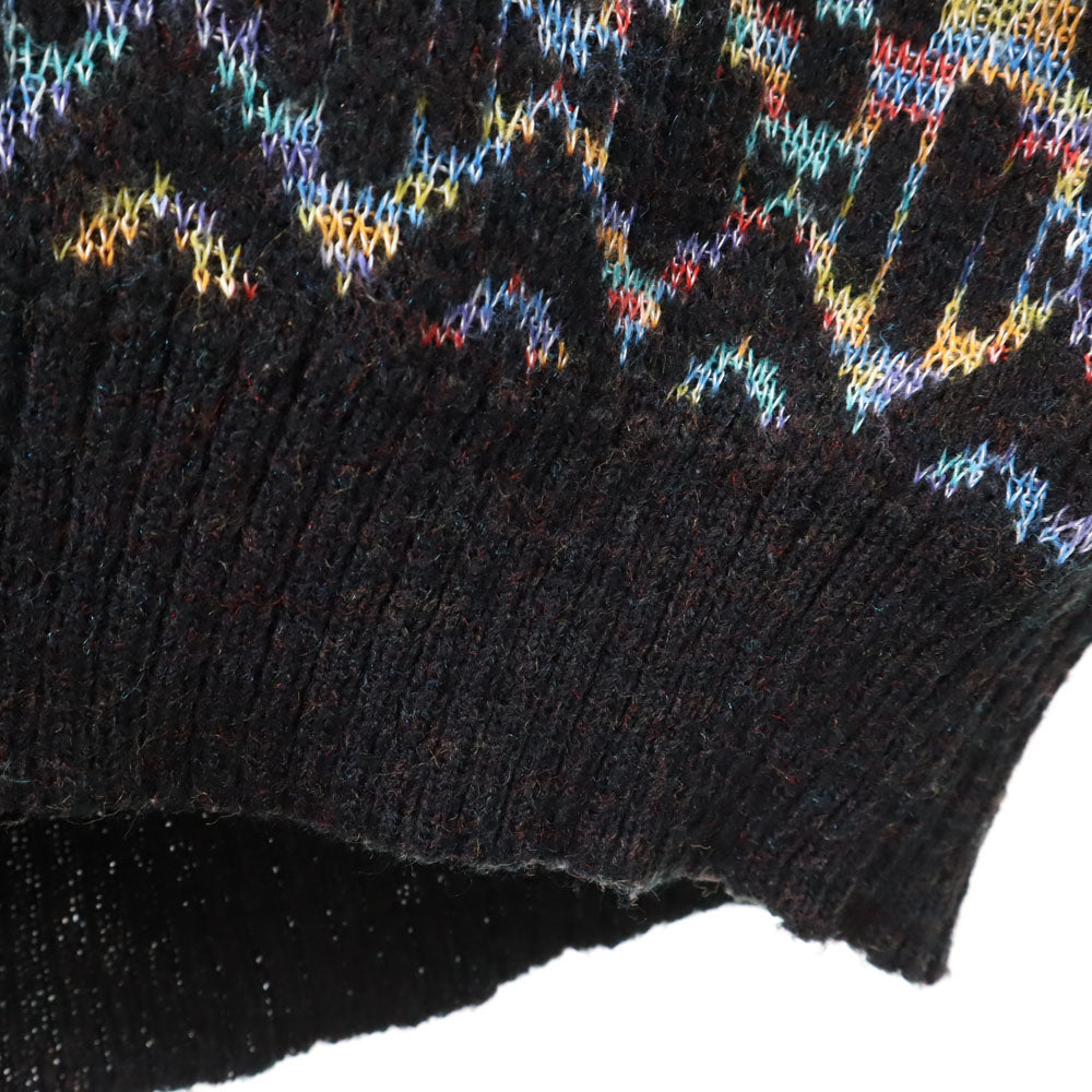 KOMAN 80s 90s オールド 長袖 Vネック セーター XL ダークブラウン系 ニット メンズ