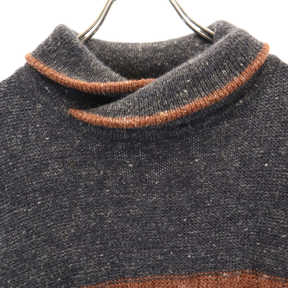 Christian Dior MONSIEUR クリスチャンディオール ムッシュ 90s 日本製 ウールブレンド オールド 長袖 セーター L チャコールグレー ニット メンズ