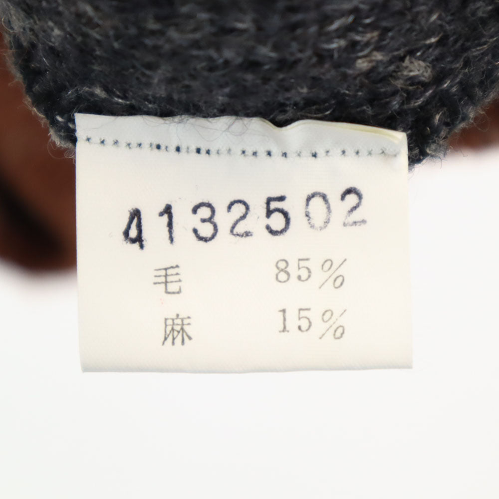 Christian Dior MONSIEUR クリスチャンディオール ムッシュ 90s 日本製 ウールブレンド オールド 長袖 セーター L チャコールグレー ニット メンズ