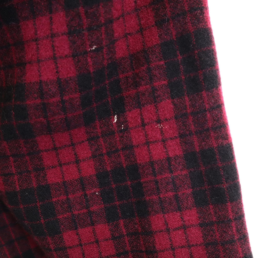 WOOLRICH ウールリッチ 50s ヴィンテージ チェック柄 長袖 シャツ 18 ワインレッド系 メンズ