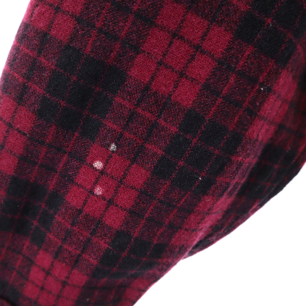 WOOLRICH ウールリッチ 50s ヴィンテージ チェック柄 長袖 シャツ 18 ワインレッド系 メンズ