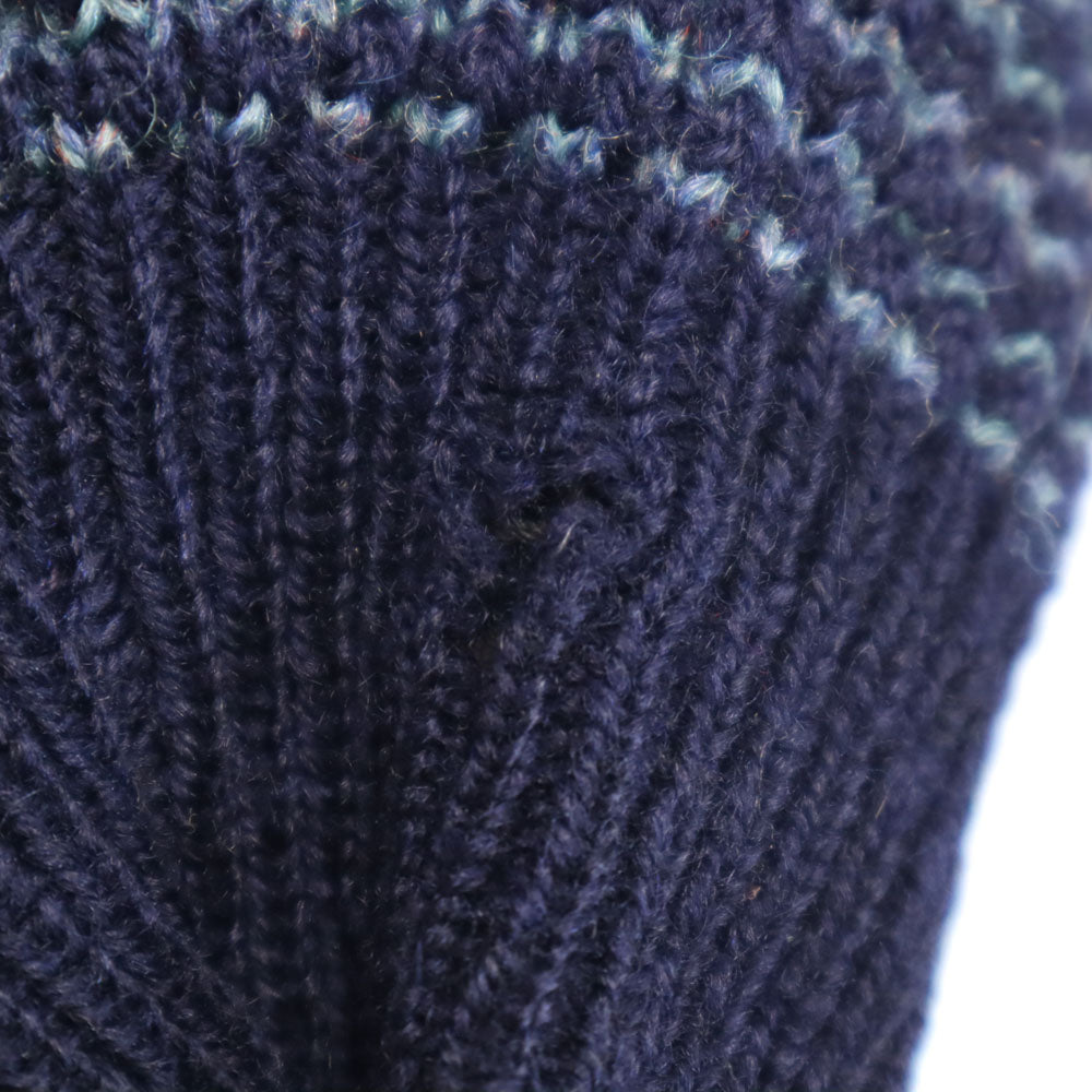 Eddie Bauer エディーバウアー 80s ウール 黒タグ オールド 長袖 セーター L ネイビー ニット 厚手 メンズ