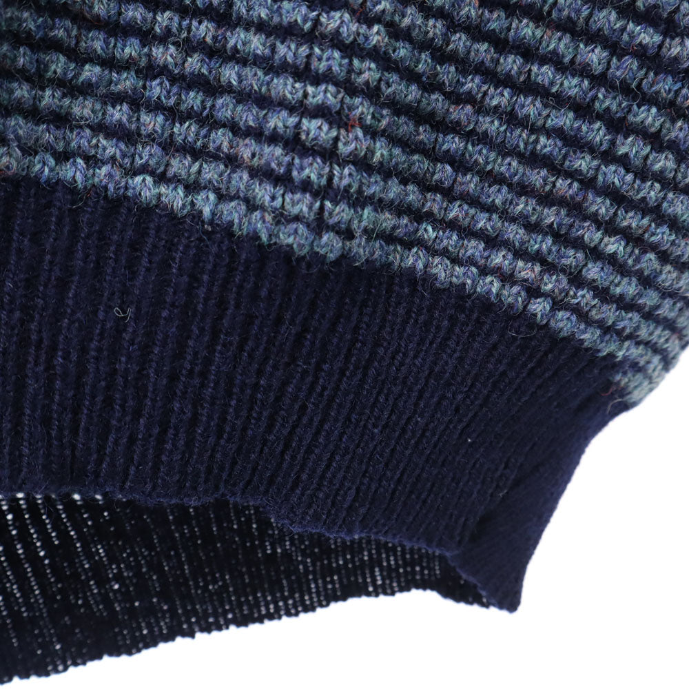 Eddie Bauer エディーバウアー 80s ウール 黒タグ オールド 長袖 セーター L ネイビー ニット 厚手 メンズ