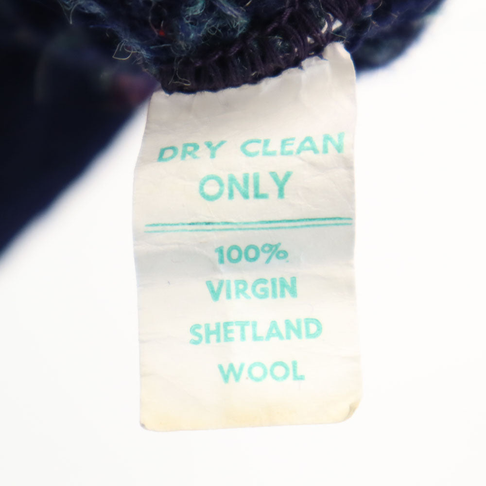 Eddie Bauer エディーバウアー 80s ウール 黒タグ オールド 長袖 セーター L ネイビー ニット 厚手 メンズ