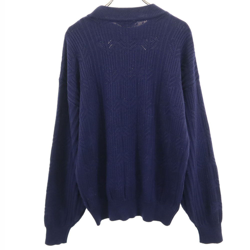 Christian Dior SPORTS クリスチャンディオールスポーツ 90s ウール オールド 長袖 セーター ネイビー ニット メンズ