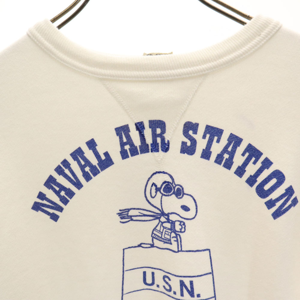 バズリクソンズ 東洋エンタープライズ ピーナッツ コラボ スヌーピー 長袖 スウェット トレーナー M ホワイト Buzz Rickson's x PEANUTS SNOOPY 裏起毛 メンズ