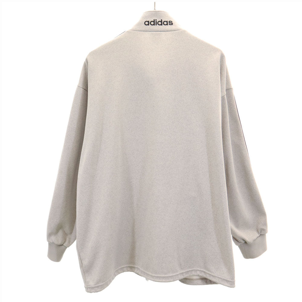 アディダス 80s 日本製 デサント製 ヴィンテージ トレフォイルロゴ トラックジャケット L-O グレー adidas メンズ