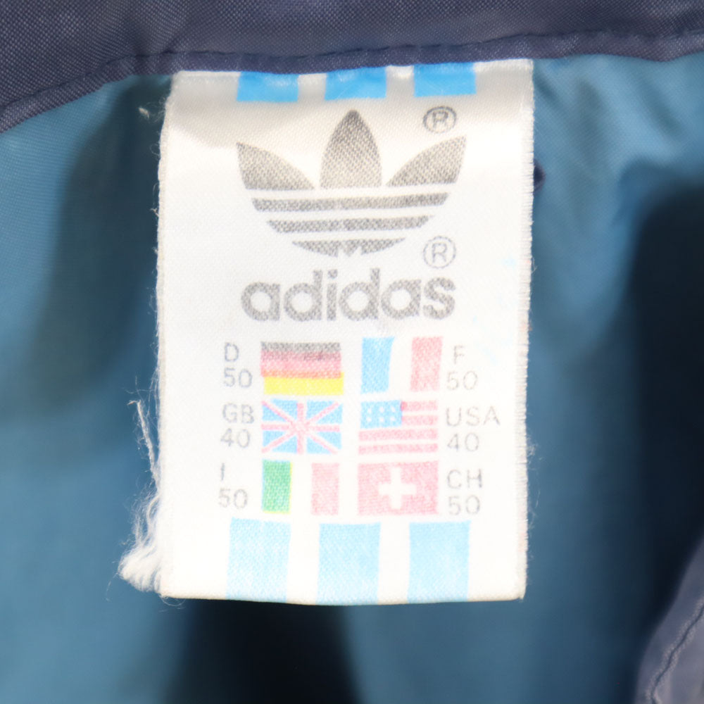 adidas アディダス 80s 万国旗タグ ヴィンテージ ナイロンジャケット 50 チャコールネイビー 他 ウィンドブレーカー メンズ