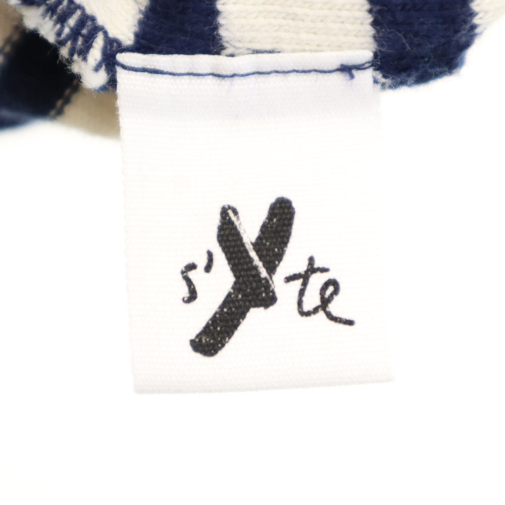 S'YTE サイト ボーダー柄 長袖 Tシャツ L ホワイト ヨウジヤマモト カットソー ロンT メンズ