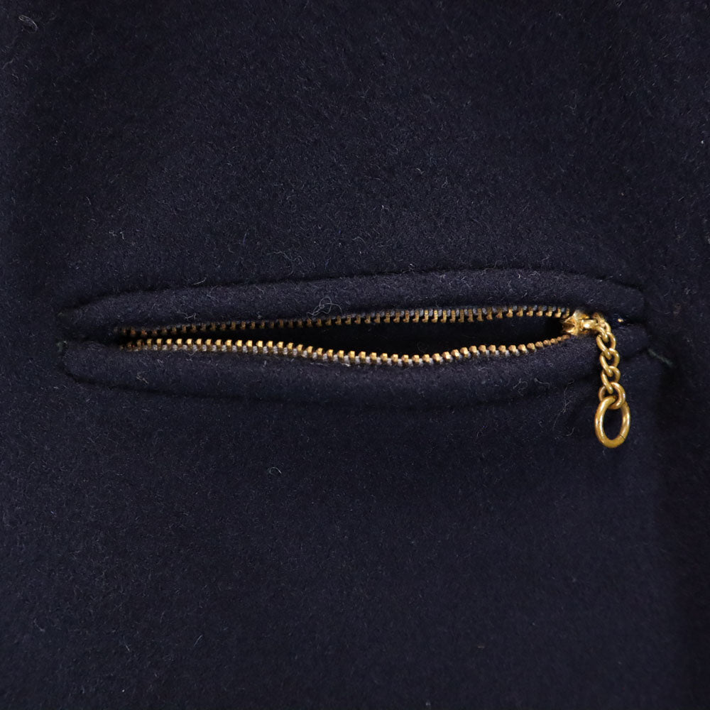 VINTAGE ヴィンテージ 70s ボールチェーン スポジャケ メルトン ジャケット ネイビー メンズ