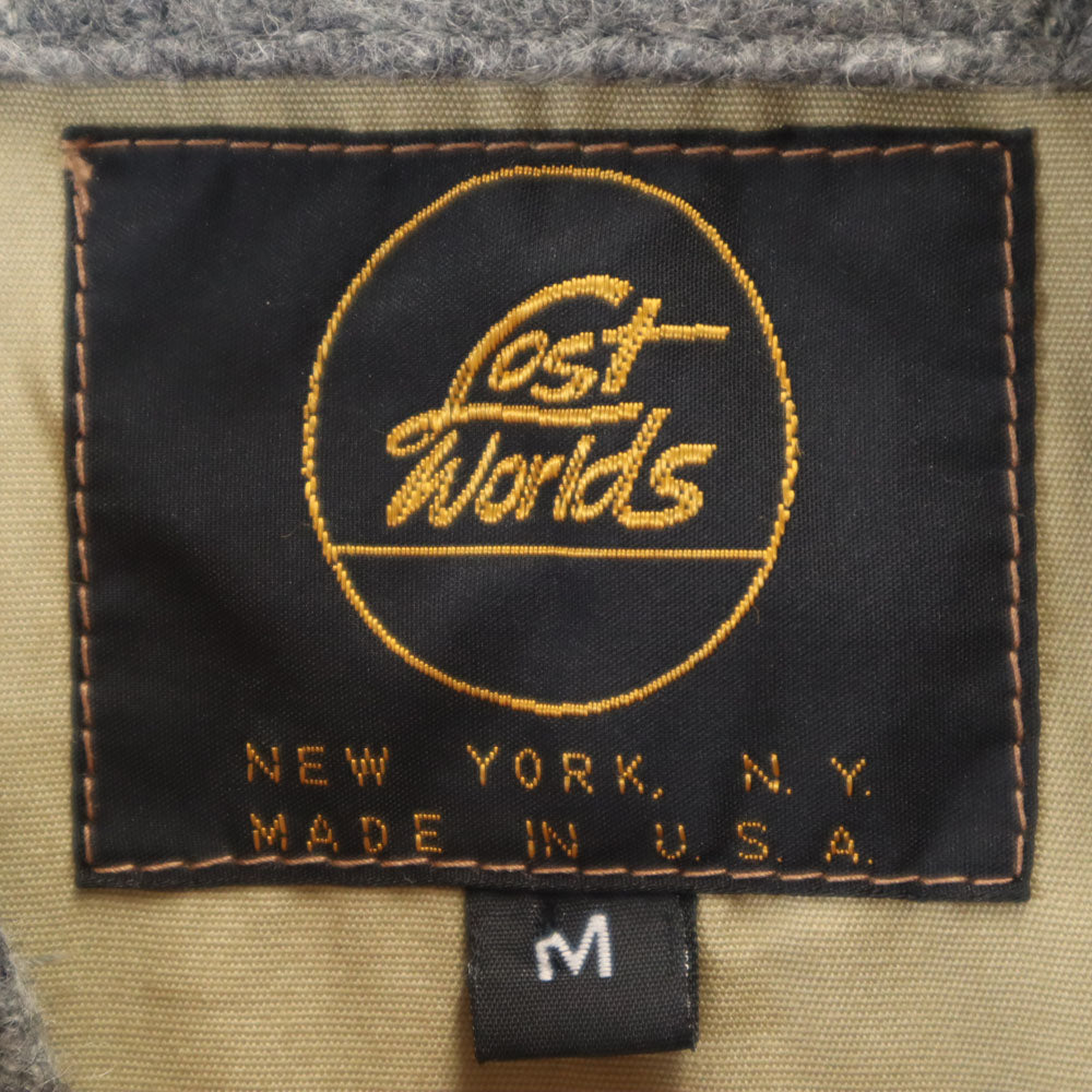 LOST WORLDS ロストワールド USA製 メルトン ジャケット M グレー メンズ