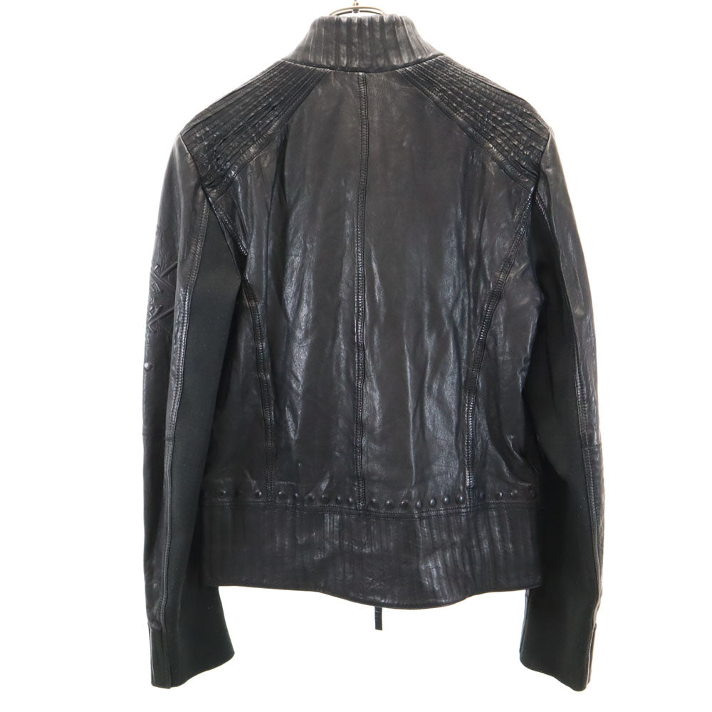 ルジャンドゥ マリテフランソワジルボー ラム レザージャケット M ブラック LE JEAN DE MARITHE FRANCOIS GIRBAUD メンズ