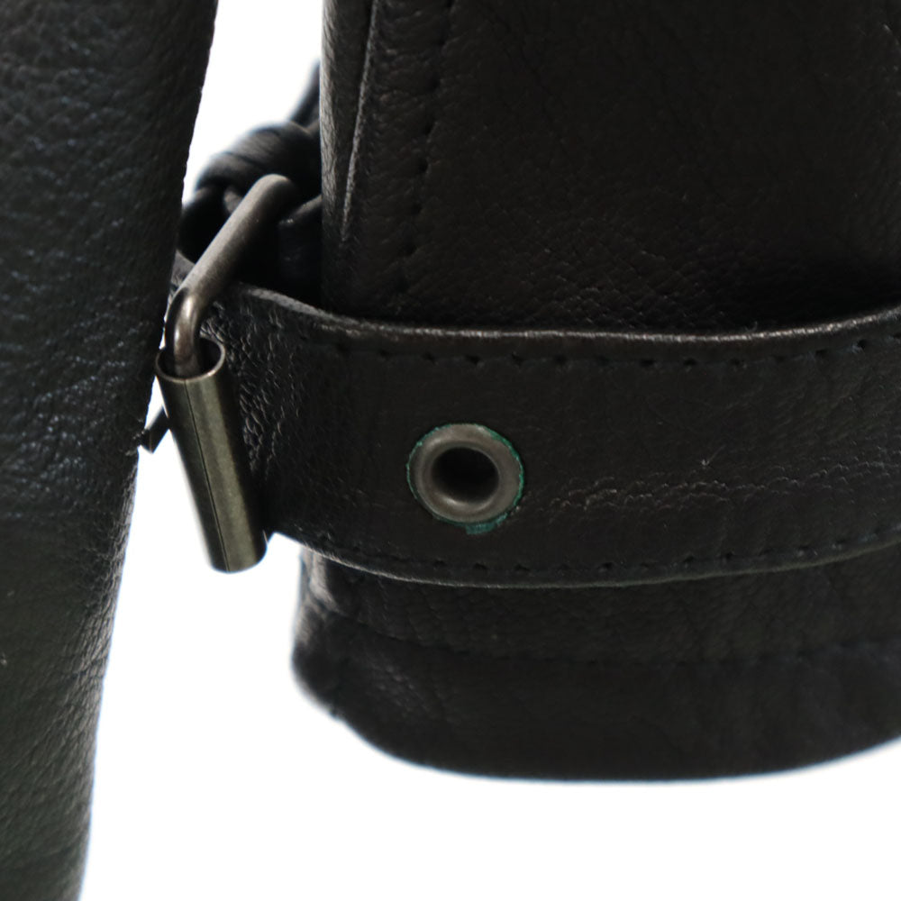 ハルフ ゴート レザージャケット L ブラック Haruf パーカー メンズ