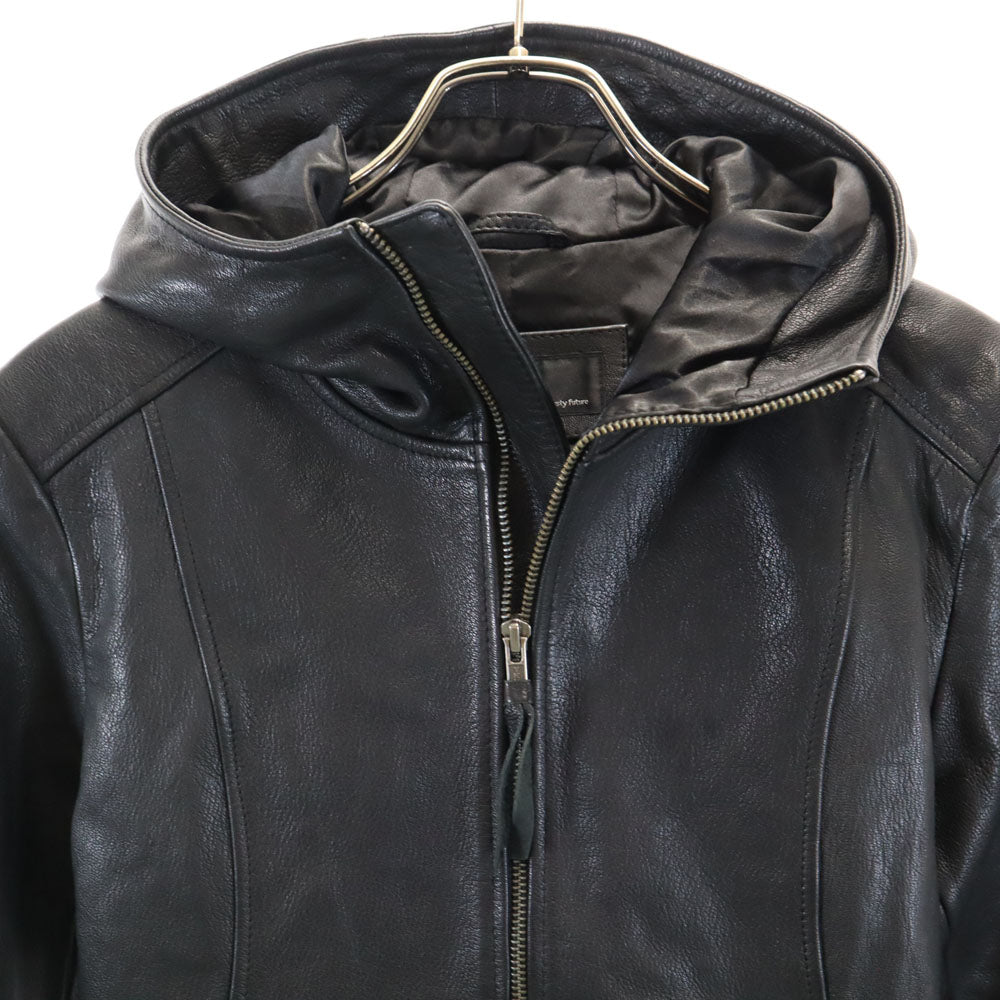 ハルフ ゴート レザージャケット L ブラック Haruf パーカー メンズ