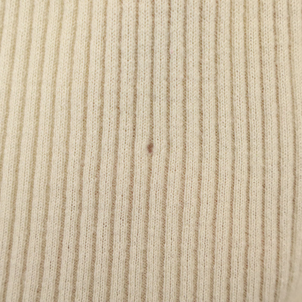 VINTAGE ヴィンテージ 80s 90s イタリア製 長袖 タートルネック セーター 4 ベージュ リブニット レディース