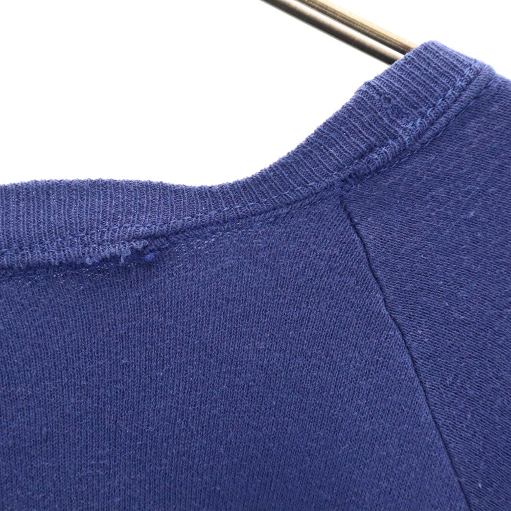 Champion チャンピオン 80s USA製 ヴィンテージ トリコタグ カレッジ 長袖 スウェット トレーナー L 青紺 裏起毛 レディース