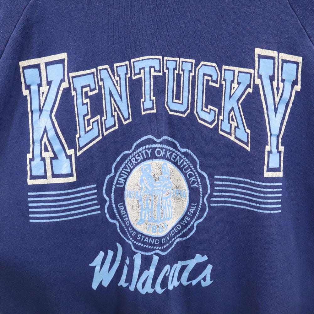 Champion チャンピオン 80s USA製 ヴィンテージ トリコタグ カレッジ 長袖 スウェット トレーナー L 青紺 裏起毛 レディース