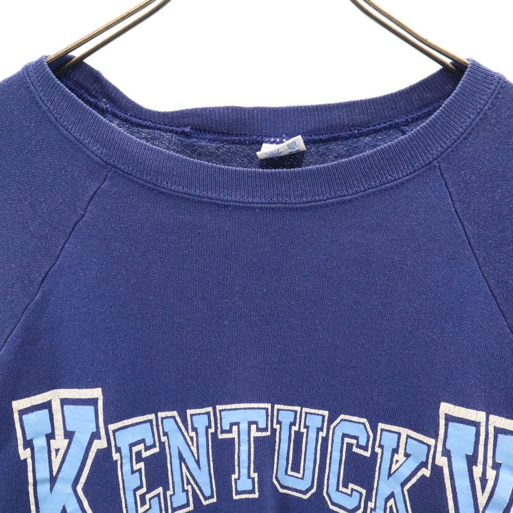 Champion チャンピオン 80s USA製 ヴィンテージ トリコタグ カレッジ 長袖 スウェット トレーナー L 青紺 裏起毛 レディース