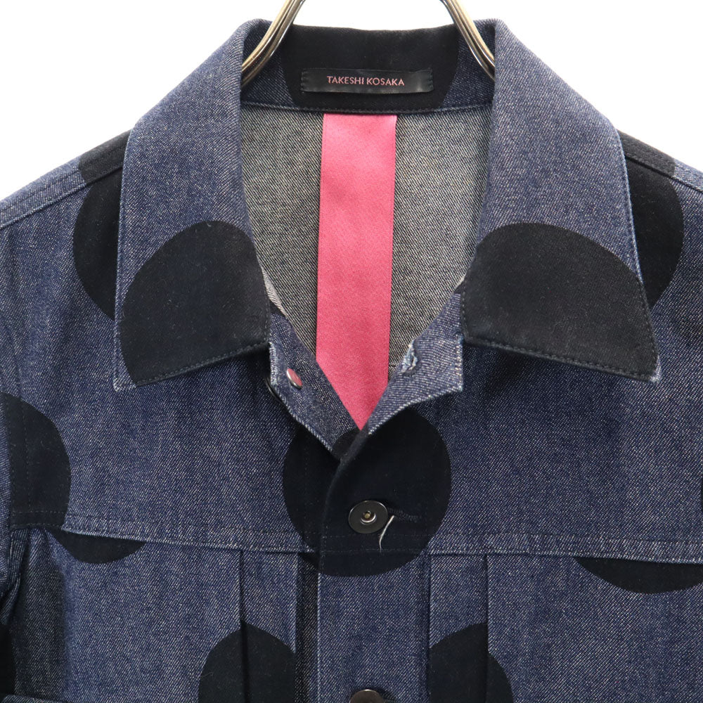 TAKESHI KOSAKA タケシコウサカ ドット柄 デニムジャケット 1 ネイビー Y's ヨウジヤマモト ジージャン レディース