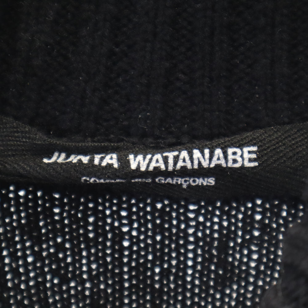 ジュンヤワタナベコムデギャルソン 2001年 00s 日本製 長袖 タートルネック セーター ブラック JUNYA WATANABE COMME des GARCONS リブニット レディース