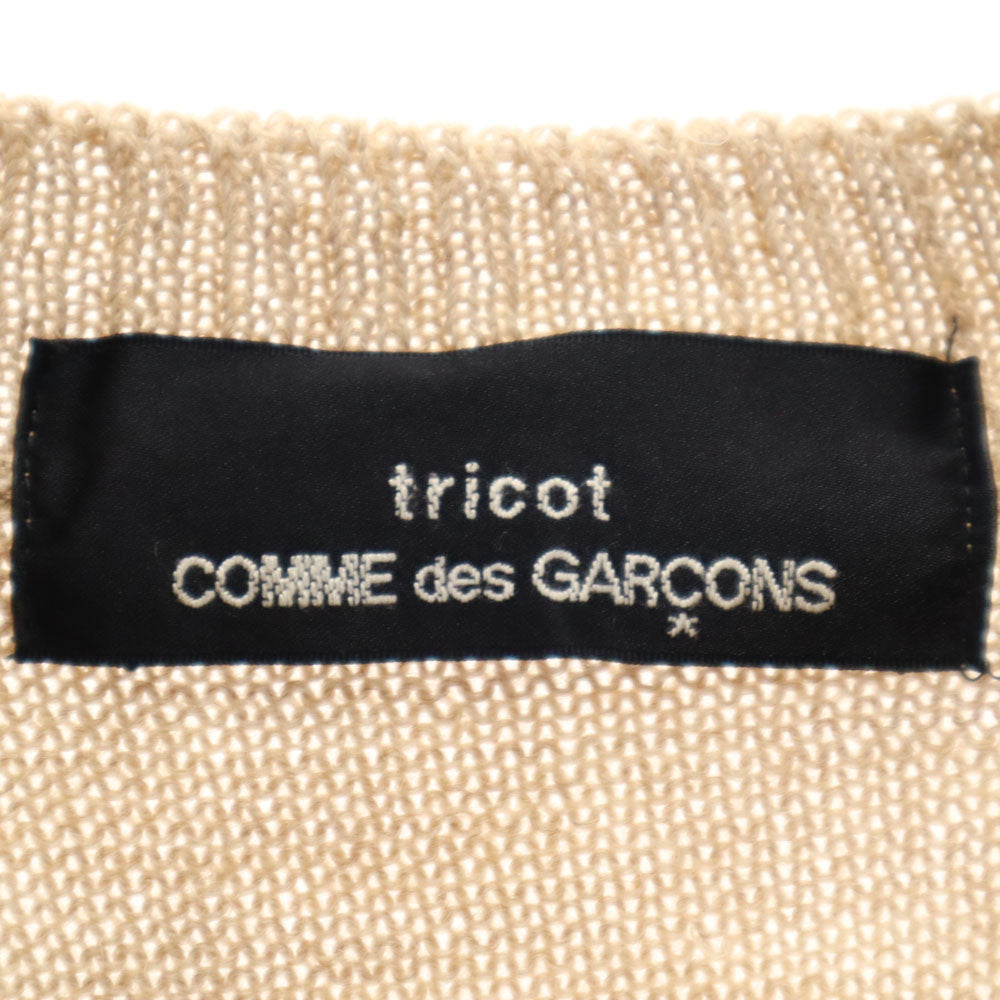 tricot COMME des GARCONS トリココムデギャルソン 1997年 90s 日本製 オールド 花柄刺繍 長袖 セーター ベージュ ニット レディース