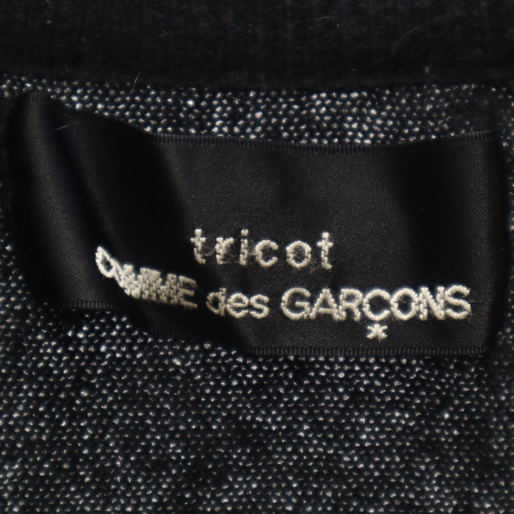 トリココムデギャルソン 1989年 80s 日本製 アンゴラブレンド オールド 長袖 ショート丈 ニット ボレロ ブラック tricot COMME des GARCONS カーディガン レディース