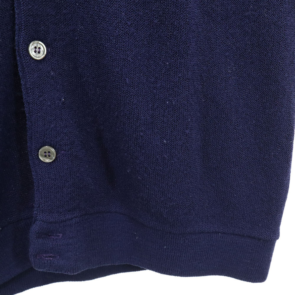 LACOSTE ラコステ 70s 80s ヴィンテージ 長袖 Vネック ニットカーディガン ネイビー メンズ