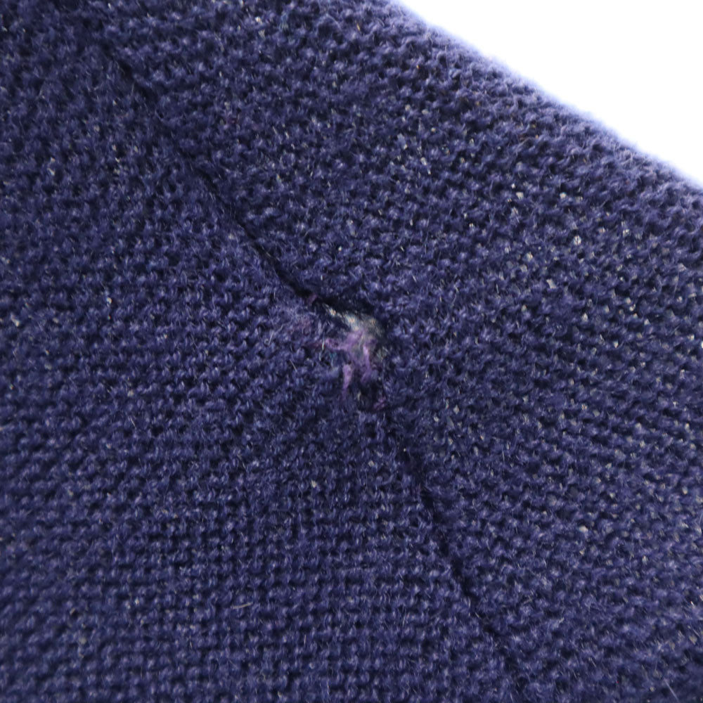 LACOSTE ラコステ 70s 80s ヴィンテージ 長袖 Vネック ニットカーディガン ネイビー メンズ