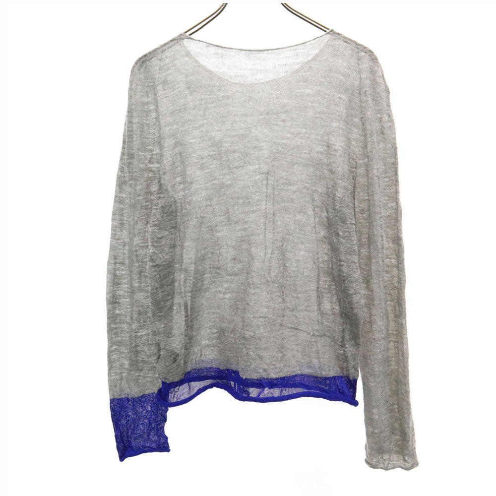 ワイズ 日本製 リネンブレンド 長袖 ニット 2 グレー Y's ヨウジヤマモト セーター 薄手 レディース