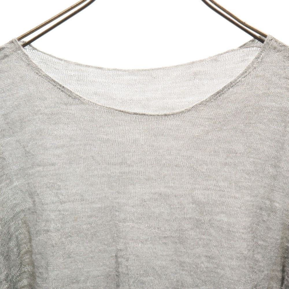 ワイズ 日本製 リネンブレンド 長袖 ニット 2 グレー Y's ヨウジヤマモト セーター 薄手 レディース