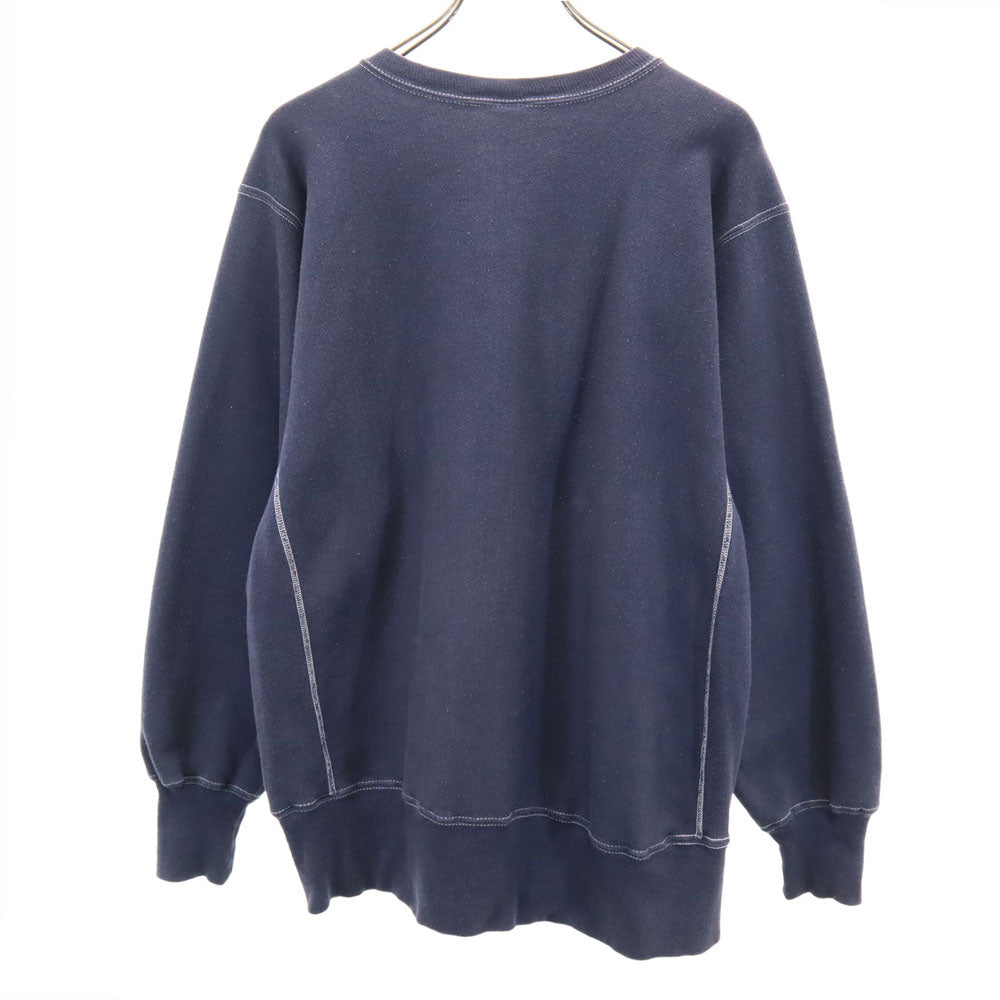 Champion チャンピオン 90s メキシコ製 刺繍タグ オールド 目無し 長袖 リバースウィーブ スウェット トレーナー L ネイビー 裏起毛 メンズ