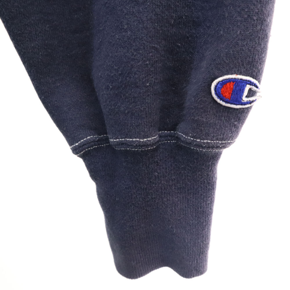 Champion チャンピオン 90s メキシコ製 刺繍タグ オールド 目無し 長袖 リバースウィーブ スウェット トレーナー L ネイビー 裏起毛 メンズ
