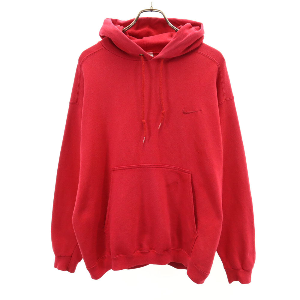 ナイキ 90s USA製 オールド 長袖 スウェットパーカー M レッド NIKE 裏起毛 メンズ