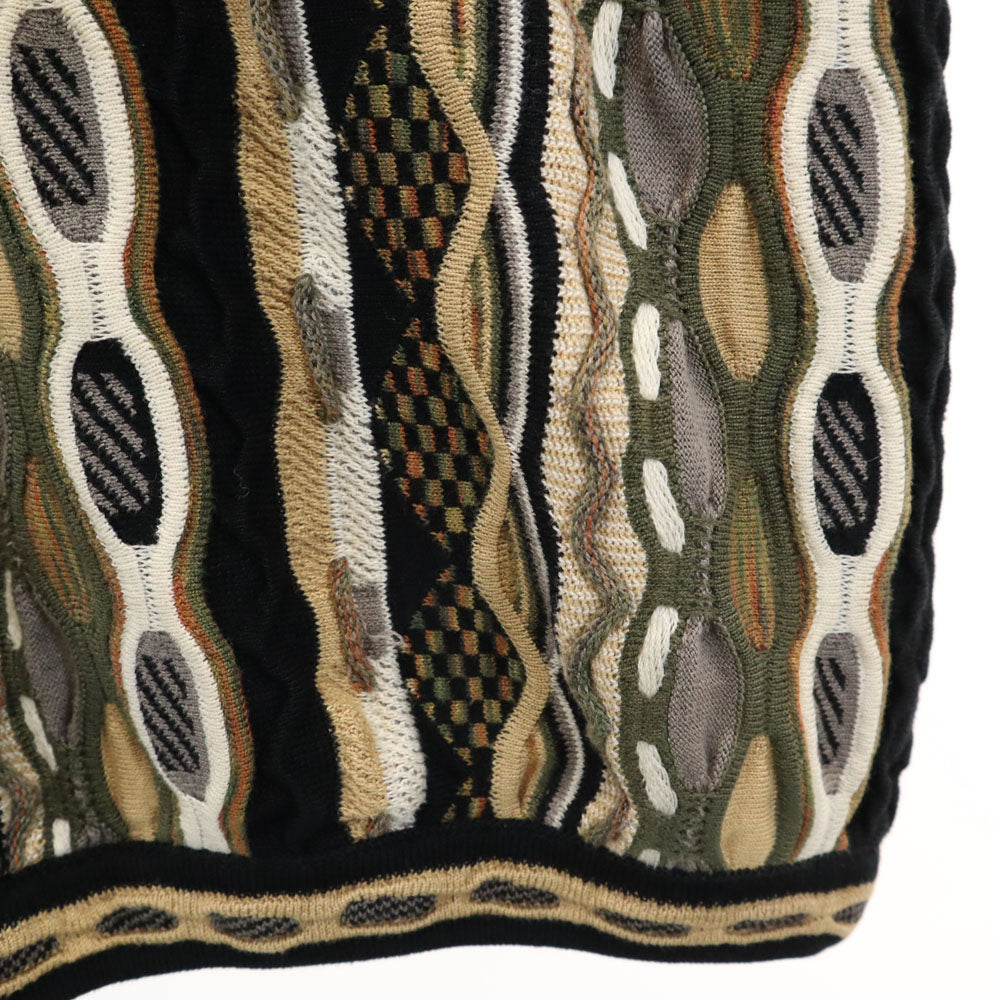 tundra ツンドラ 90s カナダ製 オールド 長袖 3D ニット XL ベージュ 他 セーター メンズ