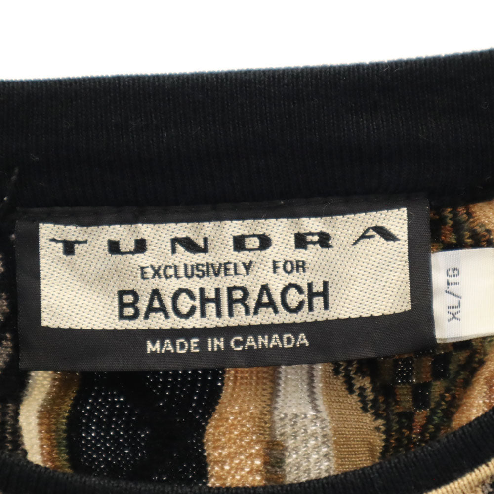 tundra ツンドラ 90s カナダ製 オールド 長袖 3D ニット XL ベージュ 他 セーター メンズ