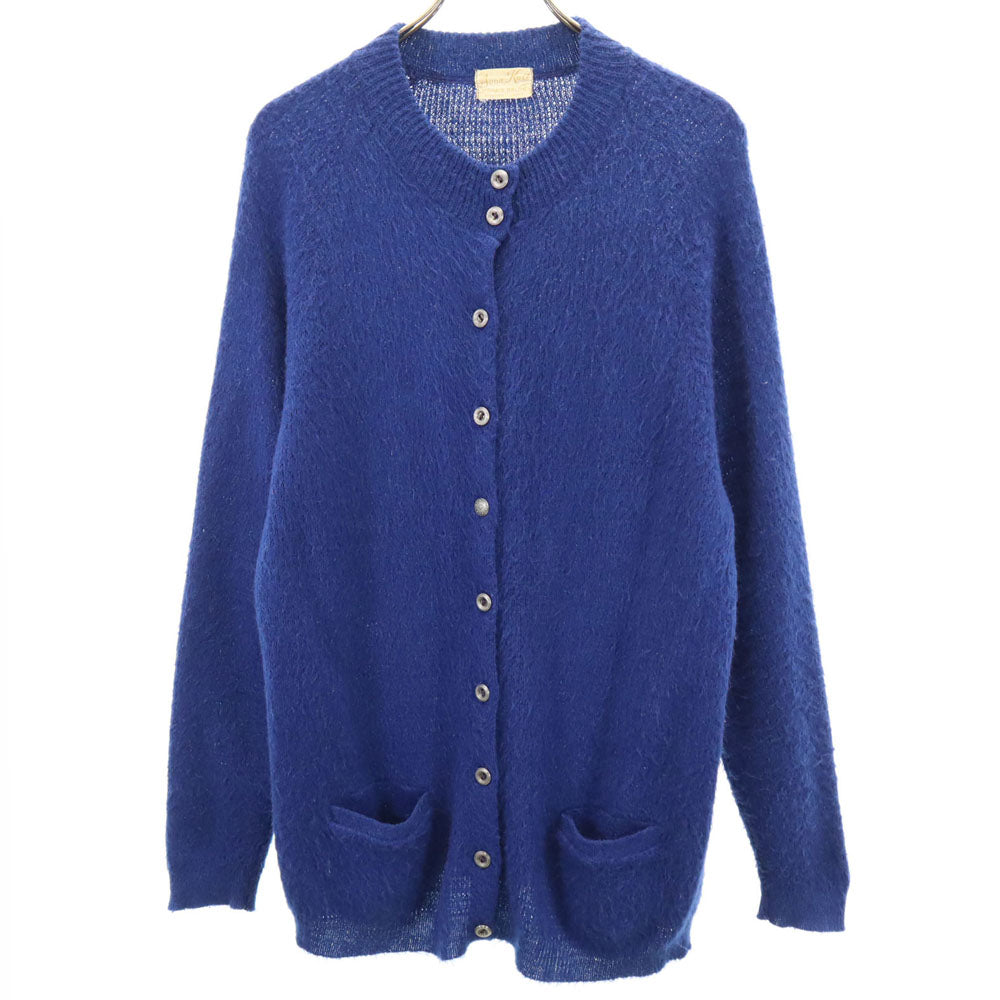Auon Knit 70s 80s ヴィンテージ 長袖 ニットカーディガン 青紺 レディース