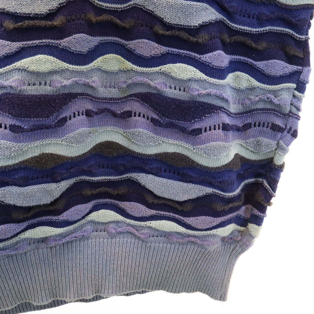 バリーク 90s オールド 総柄 長袖 セーター M パープル系 3D ニット メンズ