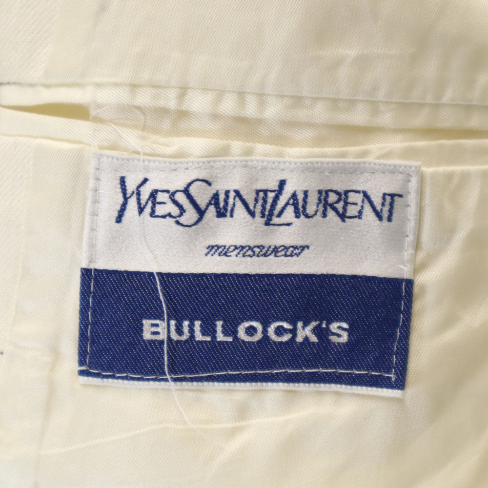 YVES SAINT LAURENT イヴサンローラン 90s USA製 オールド ウィンドウペン チェック柄 テーラードジャケット 36S ホワイト ブレザー メンズ