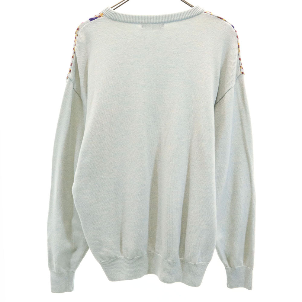 クリスチャンディオールスポーツ 90s オールド ハート柄 長袖 セーター L ブルーグレー Christian Dior SPORTS ニット メンズ