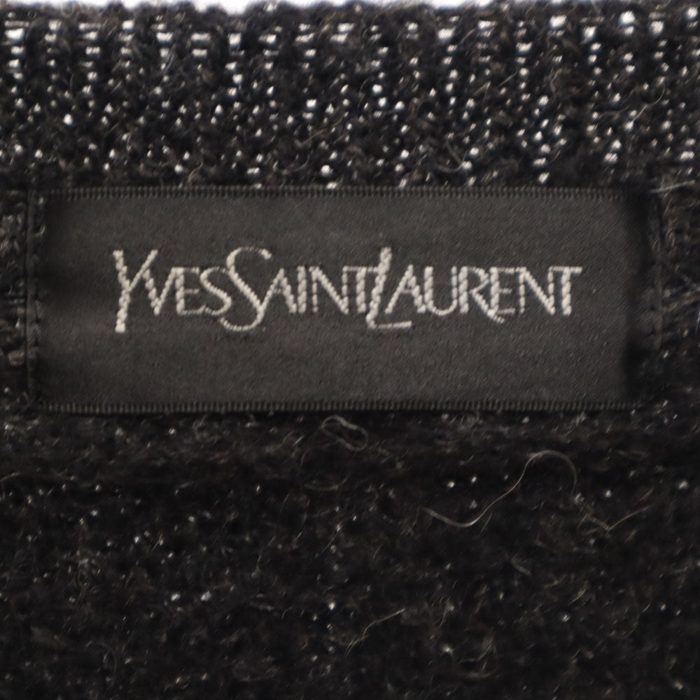 YVES SAINT LAURENT イヴサンローラン 90s 日本製 アルパカブレンド オールド 長袖 セーター LA ブラック系 ニット メンズ