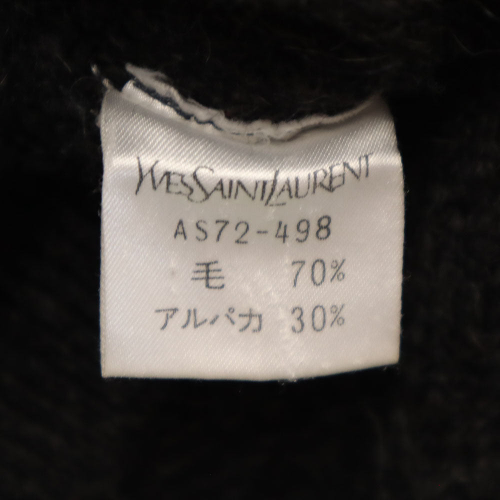 YVES SAINT LAURENT イヴサンローラン 90s 日本製 アルパカブレンド オールド 長袖 セーター LA ブラック系 ニット メンズ